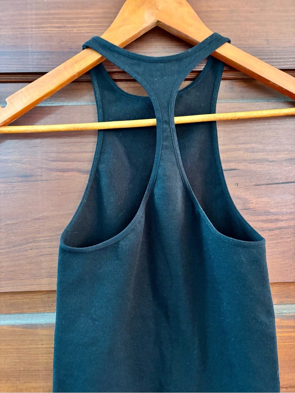 Free People High Neck Black Racerback Tank Top - Picture 3 of 6